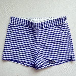 Girls Purple Gingham Shorts